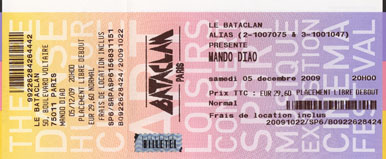 Scan place de concert : Mando Diao l (Bataclan - Paris 11e)